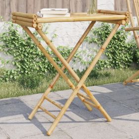 Folding Tray Table 27.8"x16.7"x31.5" Bamboo