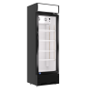 23" Single Glass Door Refrigerator with LED lights inside the catsers ETL/NSF approved