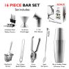 Bartender Kit Complete Cocktail Shaker Bar Tools Set with Lemon Squeezer