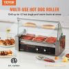 VEVOR Hot Dog Roller 5 Rollers 12 Hot Dogs Capacity