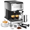 Geek Chef Espresso Machine;  Espresso and Cappuccino latte Maker 20 Bar Pump Coffee Machine Compatible with ESE POD capsules filter;  950W;  1.5L Wate