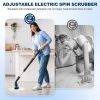 Electric Spin Scrubber, Cordless Cleaning Brush With 4 Replaceable Brush Heads And Adjustable Extension Handle Power Shower Scrubber For Bathroom