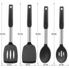 Silicone Cooking Spatulas and Spoons, 4 Pack Heat Resistant Silicone Cooking Utensils Set