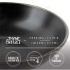 Thyme & Table Dinnerware Black Onyx Stoneware Round Bowls, 4 Pack