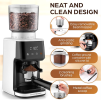 PSCG018 Professional tapered burr coffee grinder 51 gear adjustment powder mesh IMD Touch control Taper unburr electric coffee grinding bean bin 350g