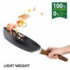 RAINBEAN Frying Pan Set 3-Piece Nonstick Saucepan Woks Cookware Set,Heat-Resistant Ergonomic Wood Effect Bakelite Handle Design