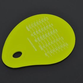 Silicone Dish Scraper Dough/Bowl Scraper Durable Pan Scraper Good Grip Kitchen Food Scraper for Bread Dough Cake Fondant Icing with Measurements (Color: Green)