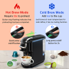 5in1automatic espresso machine with water level line, capsule coffee machine 19Bar hot and cold extract French Mocha Italian 600L water tank espresso