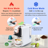 5in1automatic espresso machine with water level line, capsule coffee machine 19Bar hot and cold extract French Mocha Italian 600L water tank espresso