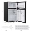 3.2 cu ft. Compact Stainless Steel Refrigerator